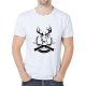 Men casual, everyday sports and leisure business, elegant slim T-shirt, graphic print round neck, short sleeves