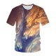 Men out of a chic T-shirt, 3D pleated, print