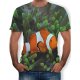 Men, T-shirt, 3D, animal print round neck