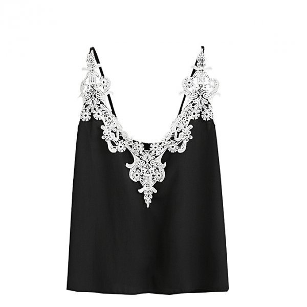 Women Lace Vest Top Sleeveless Tops Tank Top Summer T-Shirt