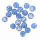 Crack absorbing blue glass beads