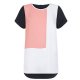 Women lovely large size T-shirt, color block