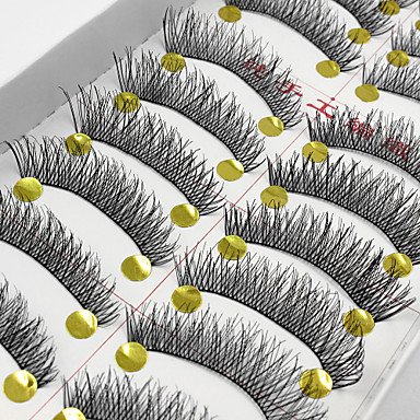 False Eyelashes False Eyelashes 20 Eyelashes, Can Lift Rich Natural Fiber Full Strip Eyelash Crossing Pins - Makeup Day Masquera