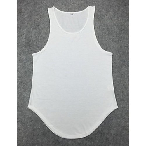 Men vest, solid color round neck, sleeveless