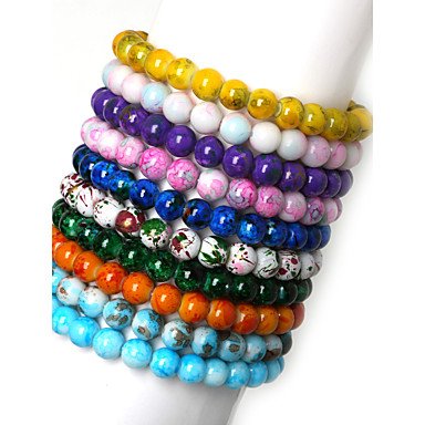 Bracelet, fashion bracelet blue, green, light blue, white, brown everyday casual sports