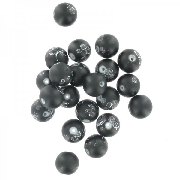 Media glass beads coated black