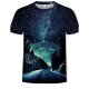 Men casual basic T-shirt, animal print round neck, short sleeves