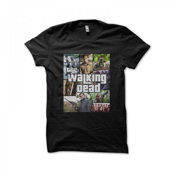 The Walking Dead GTA imitation black T-shirt