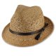 Woven Paper Straw Fedora Hat