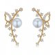 Female cubic zirconia earrings butterfly fashion zircon earrings jewelry alloy