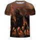 Men Casual Basic T-Shirt, Animal Printed Round Neck, Short Sleeve