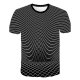 Men Beach Fashion, T-Shirt, Color Block, 3D, Graphic Print