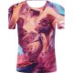 Men sports outdoor casual rock, fashion cotton T-shirt, 3D, graphic print round neck