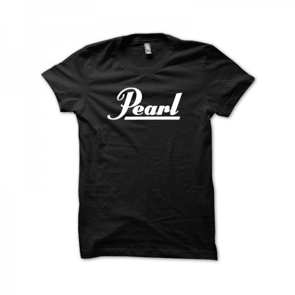 Black pearl white T-shirt Slim