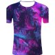 Men sports, cotton T-shirt, 3D, graphic print round neck