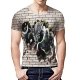 Men T-shirt, animal round neck