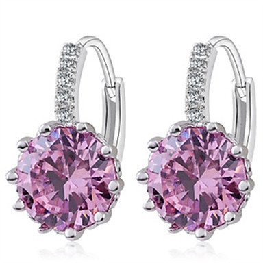 Female cubic zirconia amethyst earrings earrings female earrings