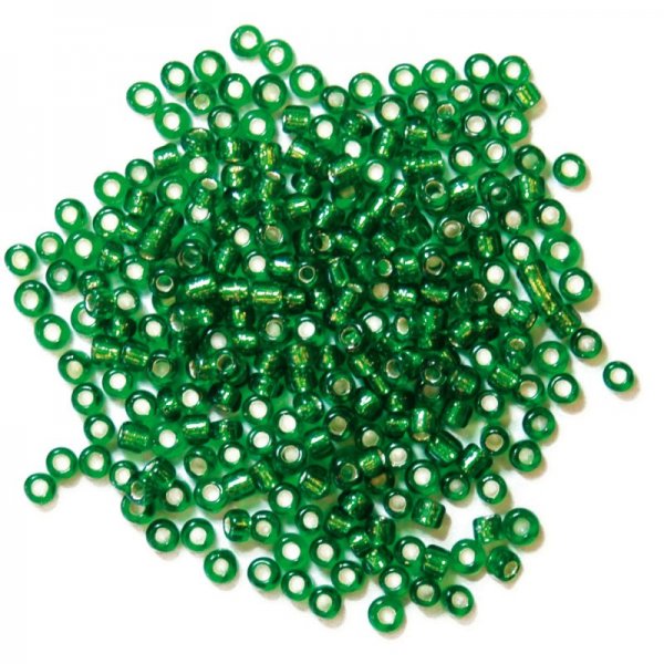 Green beads 2 mm 15 g