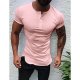 Men daily basic T-shirt, solid color