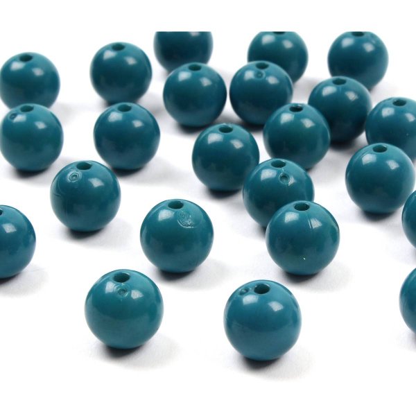 Dark green plastic beads 10 mm 100 g