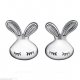 Female rabbit earrings decorated with simple daily