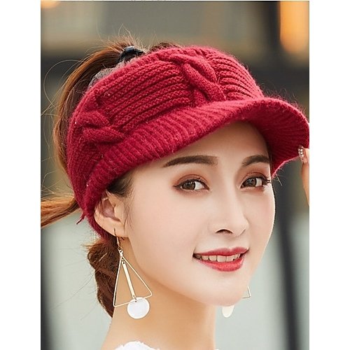 Women basic knitwear ski cap color