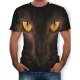 Men, T-shirt, color block, 3D, animal print round neck