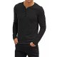 Men everyday wear slim T-shirt, solid color V-neck, long sleeves