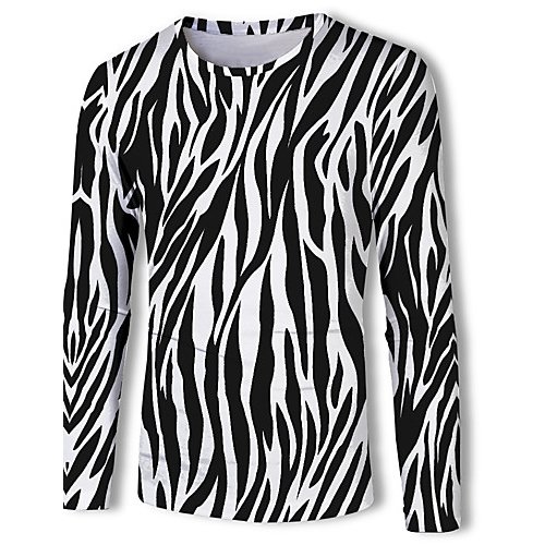 Men casual basic T-shirt, animal print