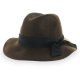 Adjustable Brown Wool Dress Fedora