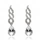 Woman pearl earrings, pearl, imitation pearls, cubic zirconia fashion ,, nickel titanium steel, pearl