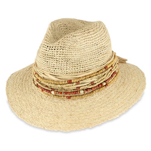 Crochet Raffia Fedora