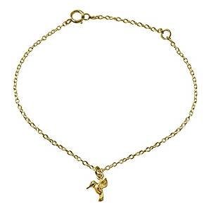 Hummingbird charm anklet