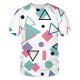 Men daily wear basics, punk gothic T-shirt, color matching, 3D, patterned print crew neck, short sleeves