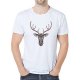 Men casual, everyday sports and leisure retro, elegant large size slim t-shirt, graphics, animal, print round neck, short sleeve