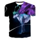 Men go out for leisure, daily fashion, elegant large size T-shirt, geometry