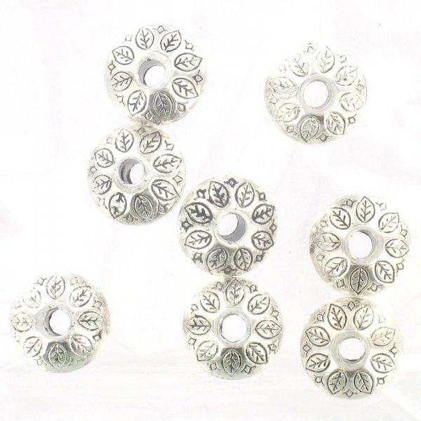 Ancient silver spacer beads 15 mm package 8