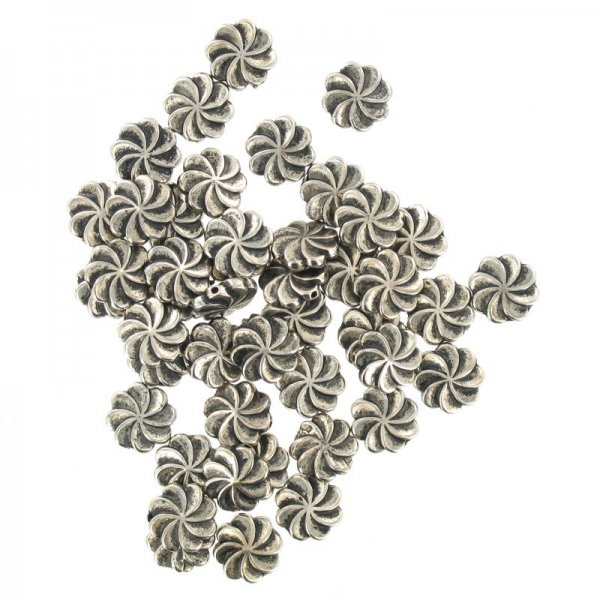 Cyclone planar plastic medium ancient silver beads 100 g