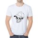 Men casual, daily sports and leisure business, retro large size slim t-shirt, graphics, cartoon, skull print round neck, short s