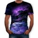 Men Daily T-Shirt, Galaxy Printed Round Neck, Short Sleeve