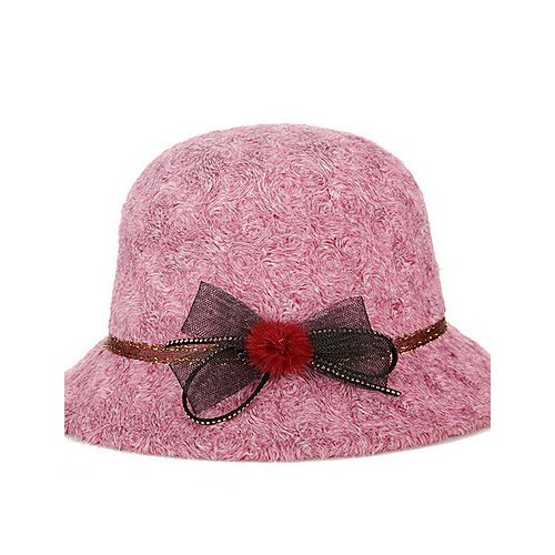 Women party polyester bucket cap colored