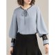 Women tourism basic shirt, solid color lace