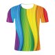 Men large size T-shirt, color block, round neck