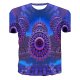 Men everyday fashion, punk gothic T-shirt, color matching, 3D, patterned print crew neck, short sleeves