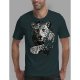 Men daily wear T-shirt, animal print round neck, short sleeves