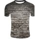 Men wear basic T-shirts, 3D round neck, short sleeves