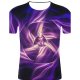 Men sports, cotton T-shirt, 3D, graphic print round neck