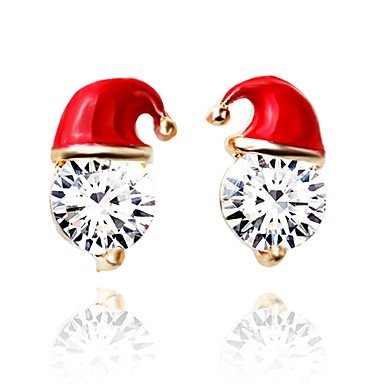 Women cubic zirconia earrings simple metal alloy jewelry