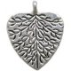 Pendant silver leaf 4 off 23 mm