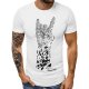 Men casual base cotton T-shirt, graphic print round neck, short sleeves